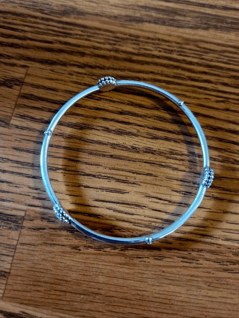 BRIHHTON “Twinkle Trio” Silver And Crystal Bangle Bracelet SWEET AND SPARKLY!