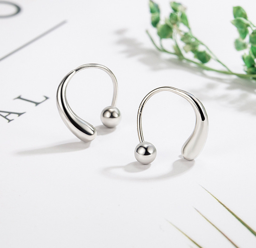 Women’s Lightweight 925 Silver Plated Teardrop Screw Backs Stud Earrings J1