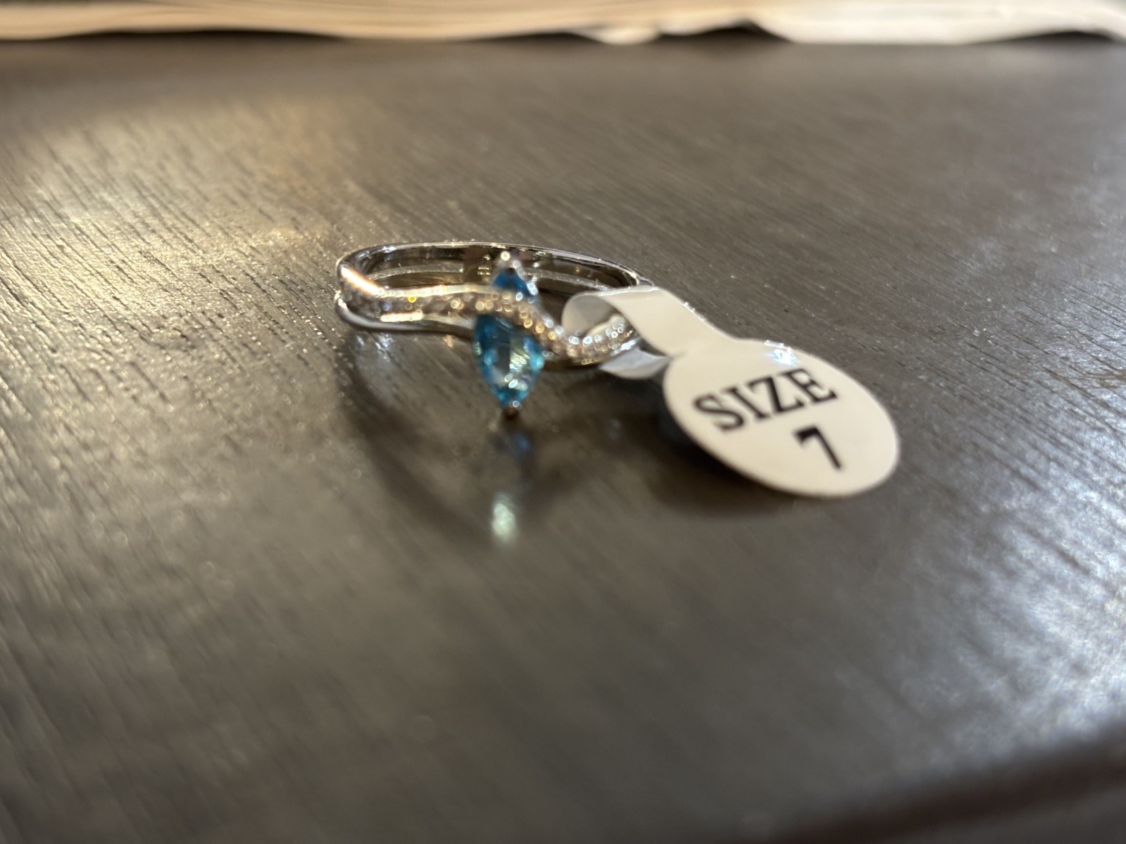 Fragrant Jewels salt and sand Ring Size 7 LIGHT BLUE