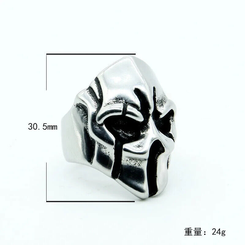 Personality Vintage Trend Alien Skull Head Men’s Domineering Rings Size 7-13