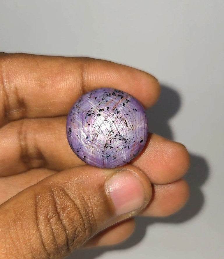 Natural 84.05 ct Star Ruby Pink Oval Cabochon untreated loose gemstone