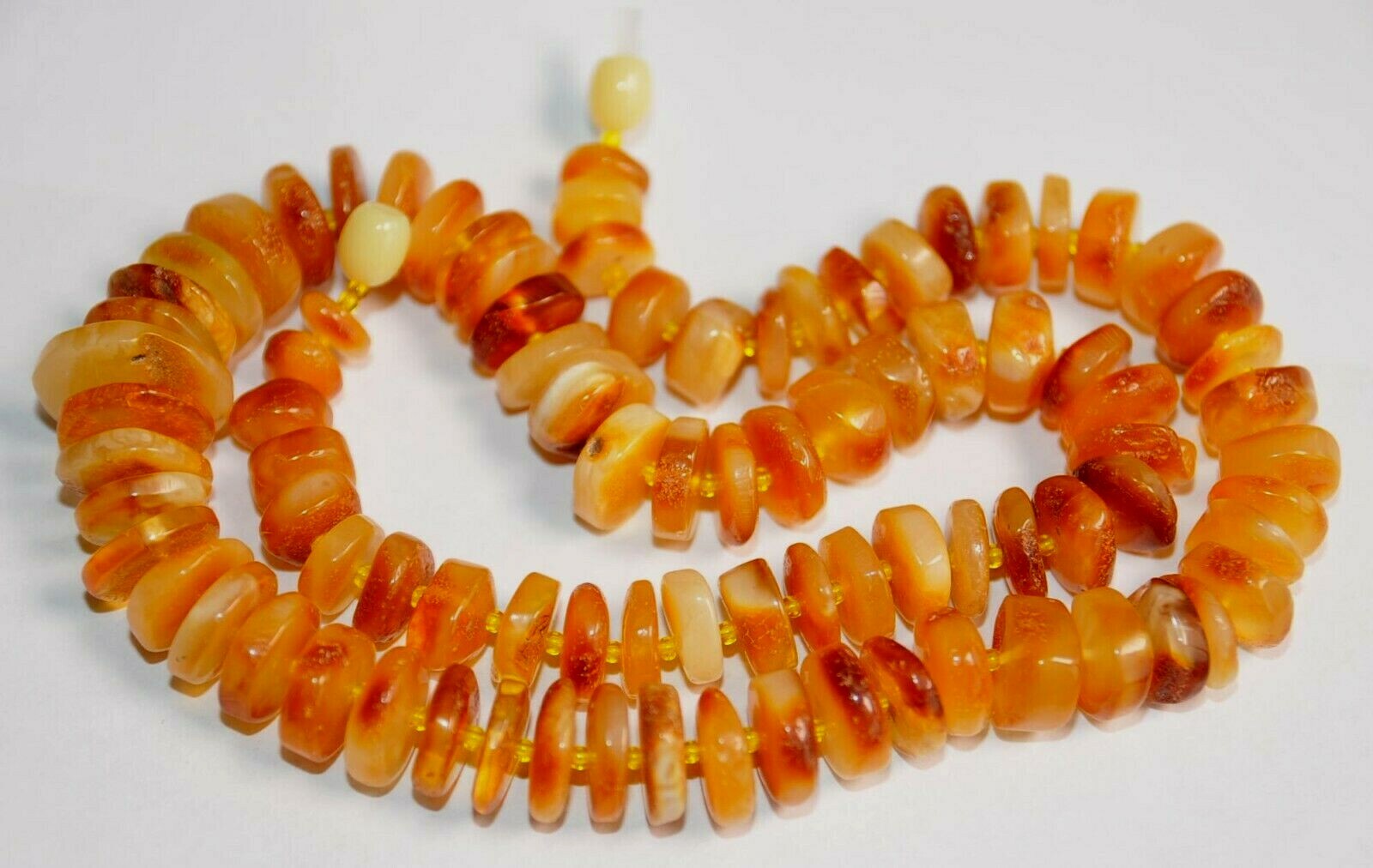 ✅51 cm =42gr RUSSIAN SOVIET BALTIC AMBER BEAD NECKLACE 琥珀 BRACELET STONE PENDANT