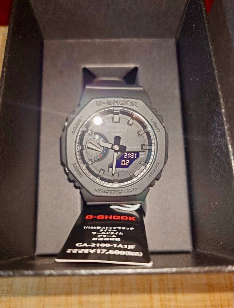 CASIO G-SHOCK GA-2100-1A1JF Watch Box Papers Excellent