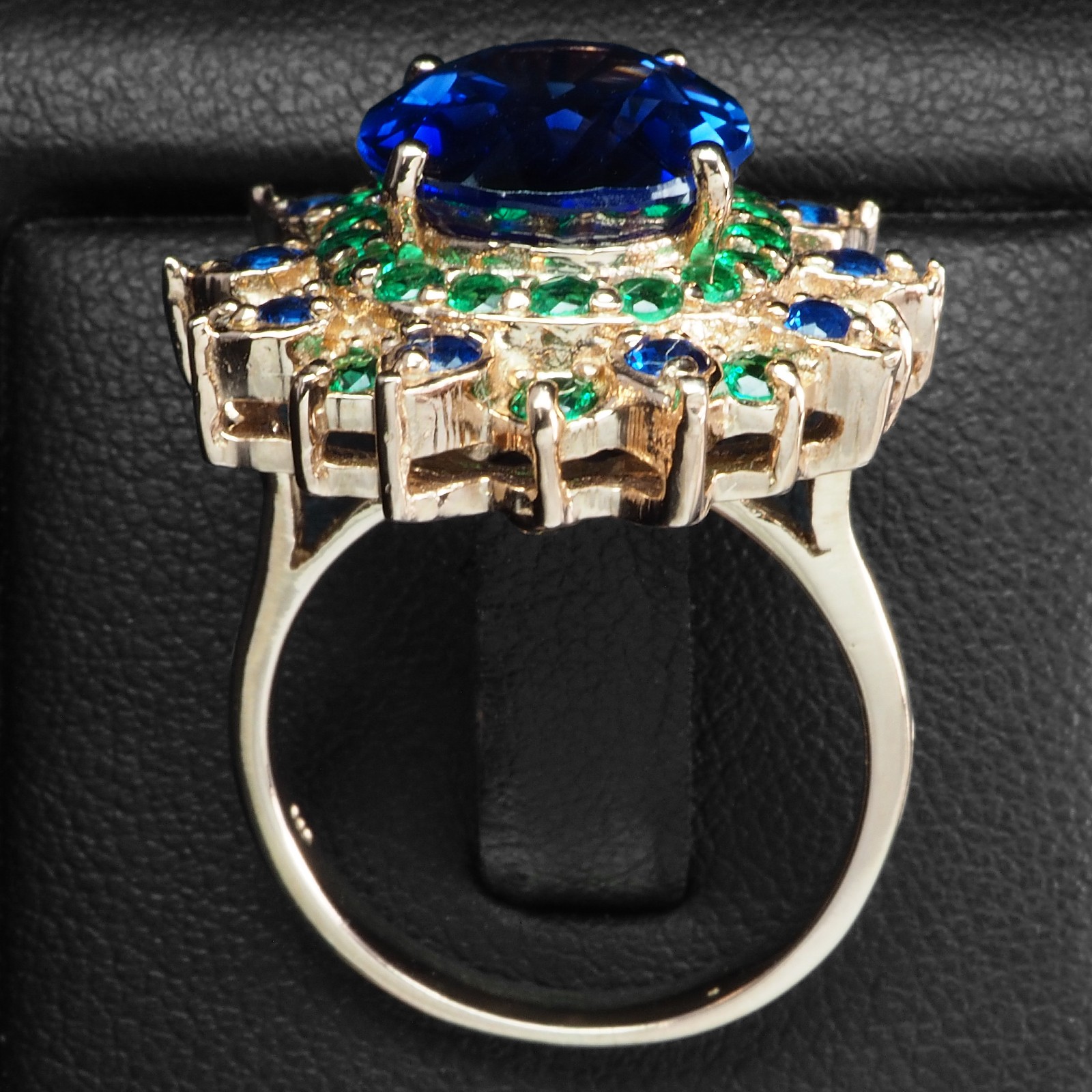 TIMELESS DESIGN RINGS ROYAL BLUE SAPPHIRE 8.90CT 925 STERLING SILVER SIZE 7.5