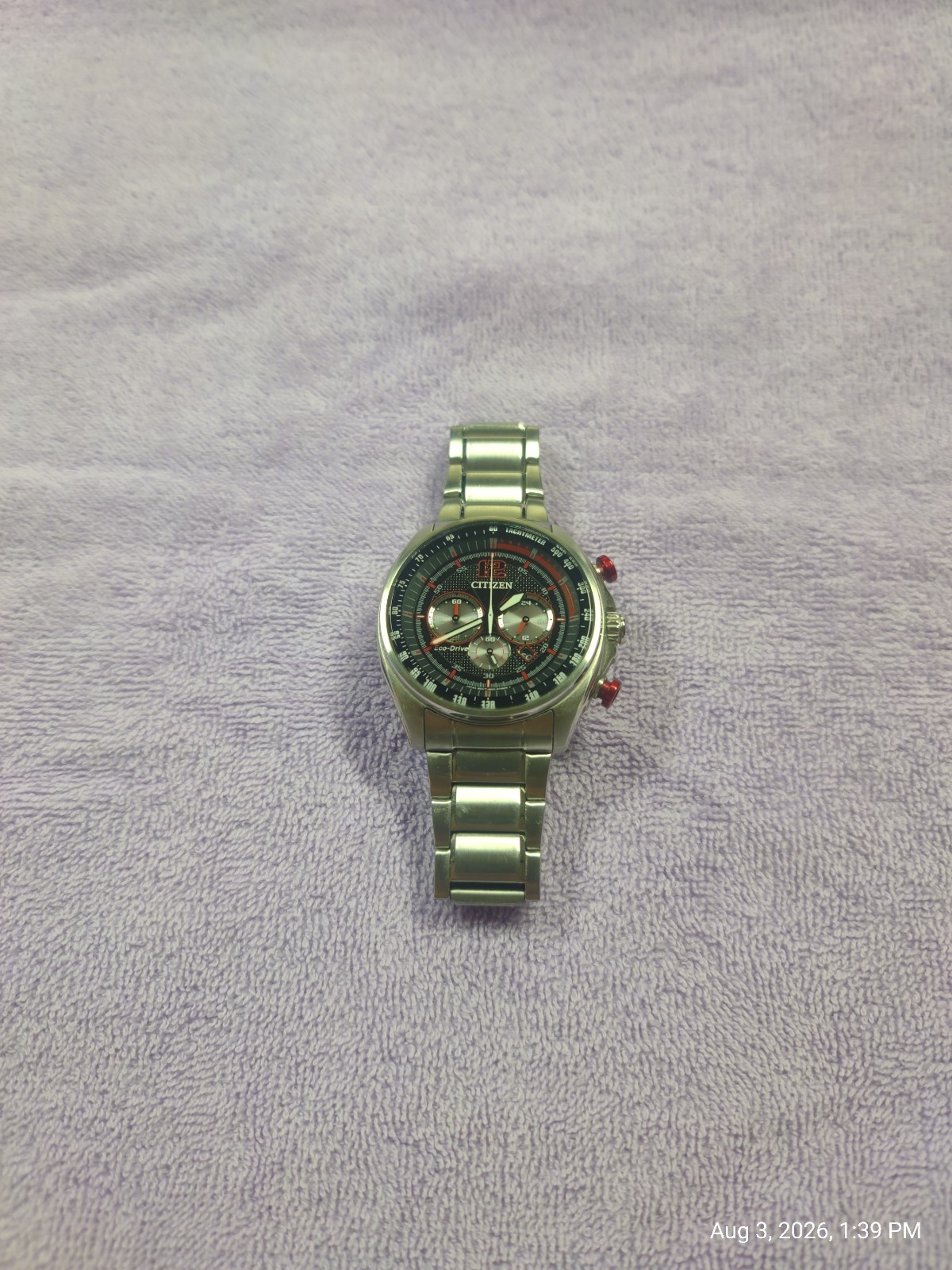 Citizen CA4190-54E Men’s Eco-Drive WDR Chronograph Stainless Steel Watch