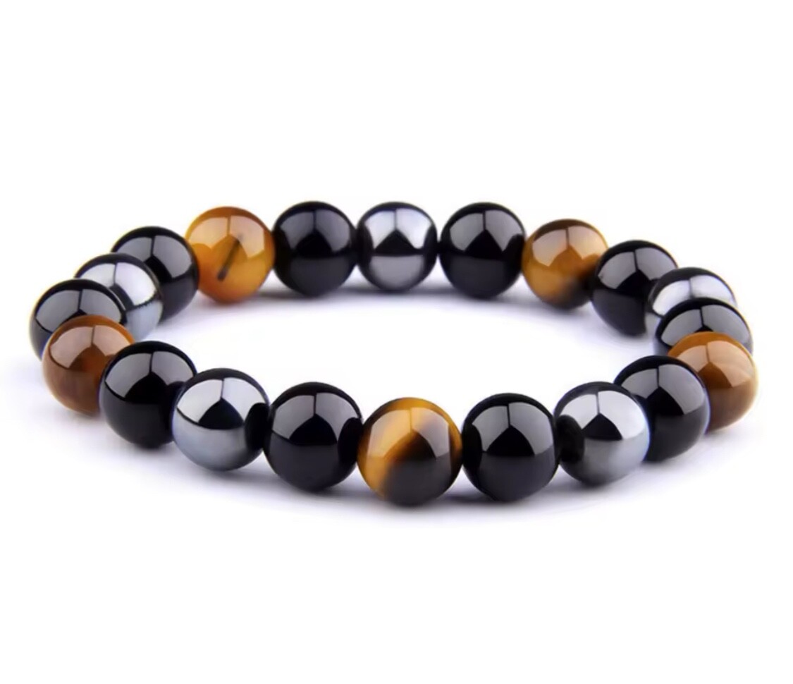 Natural Gemstone Bead Bracelet Handmade Fashion Drawstring Adjustable Bangle 8mm