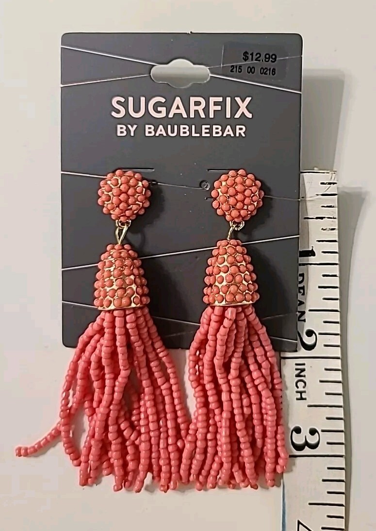 TASSEL EARRINGS CORAL SUGARFIX BY BAUBLEBAR