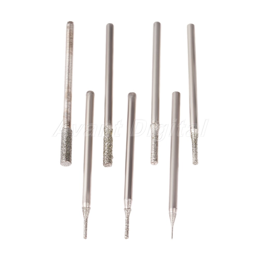 7x Carborundum Diamond Abrasive Bur Grinding head Punching Jade Crystal Ceramic