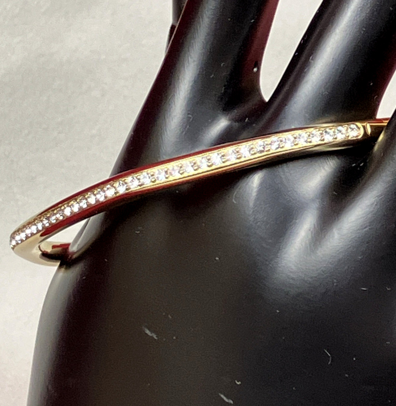 Swarovski Dextera Ruthenium Plated Bangle Bracelet NWOT RP $199