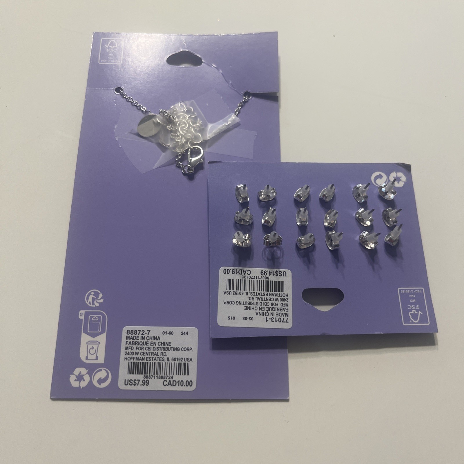 Claire’s 9 Pair Earrings And Heart Necklace Set Sensitive Solutions