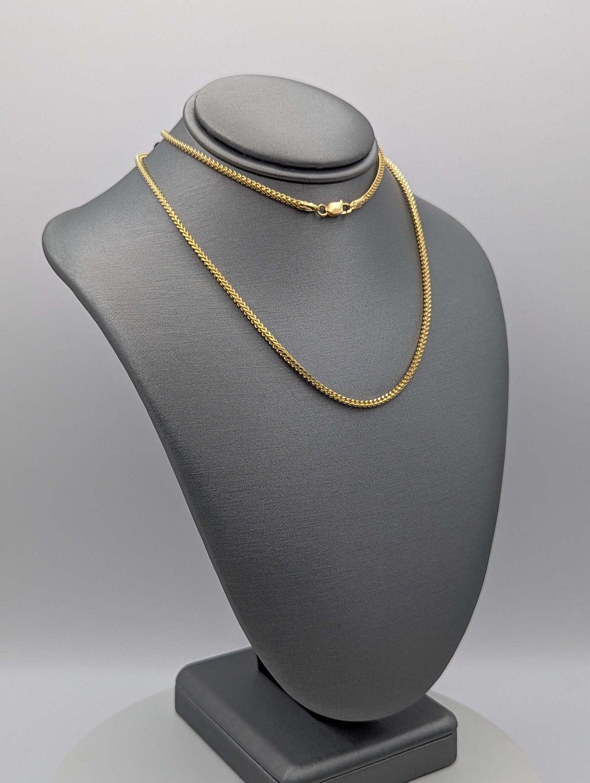 14K YG Solid Foxtail Chain