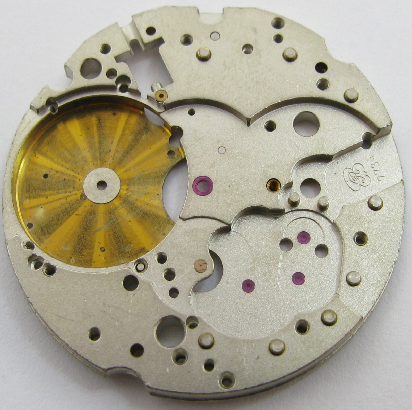 Chronograph watch caliber Valjoux 7733 part #100 main plate