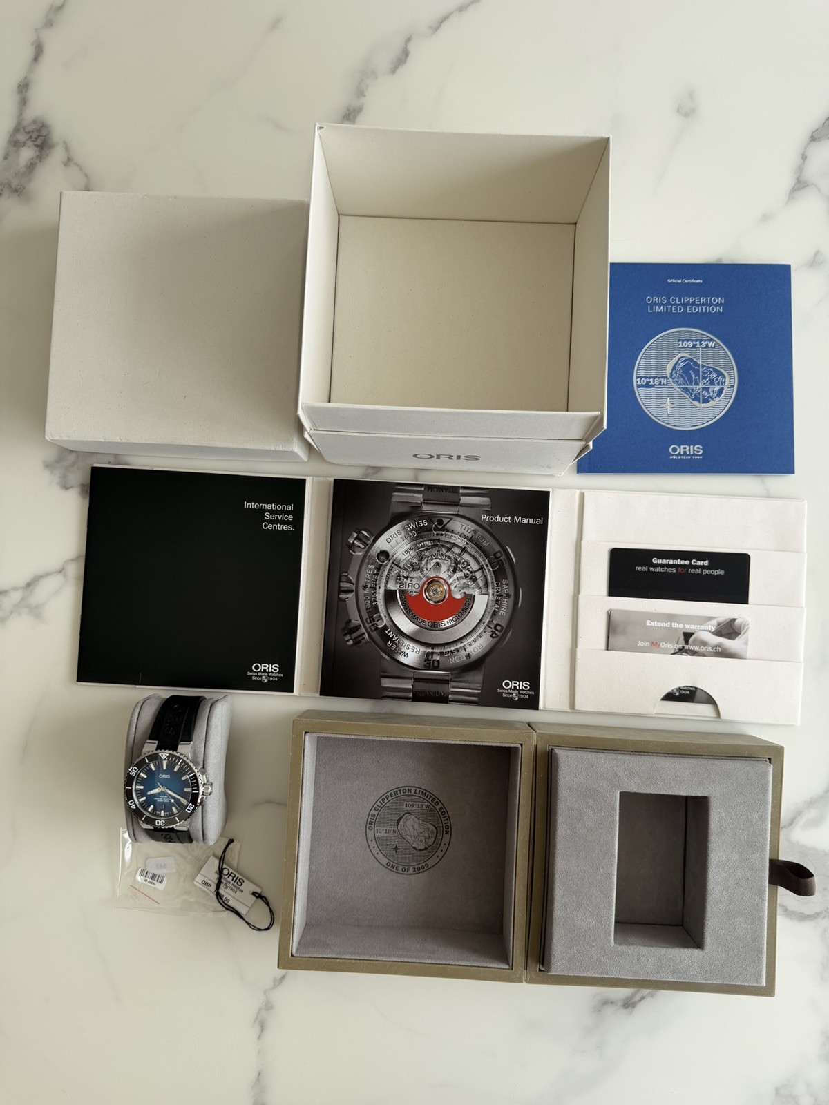 Oris Aquis Watch Special Edition Clipperton Model. Excellent Condition