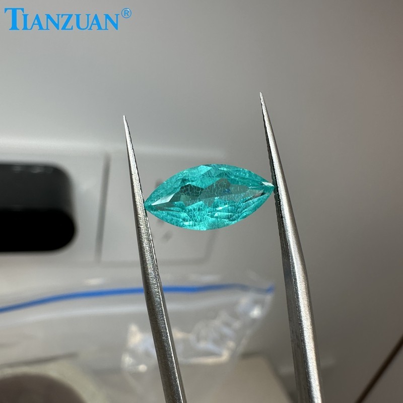 Synthetic YAG Marquise Shape Neon Paraiba Color with inclusions loose Gemstones