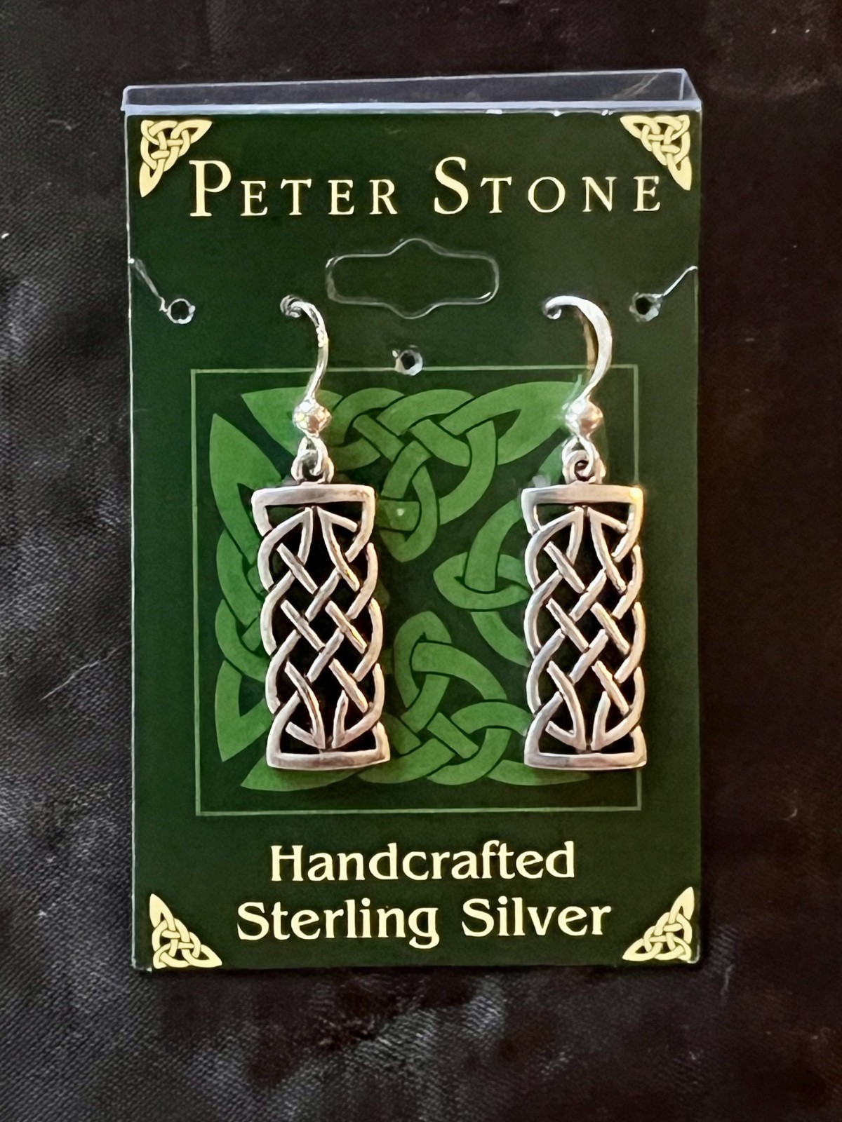 Celtic Knotwork Sterling Silver Earrings Peter Stone New