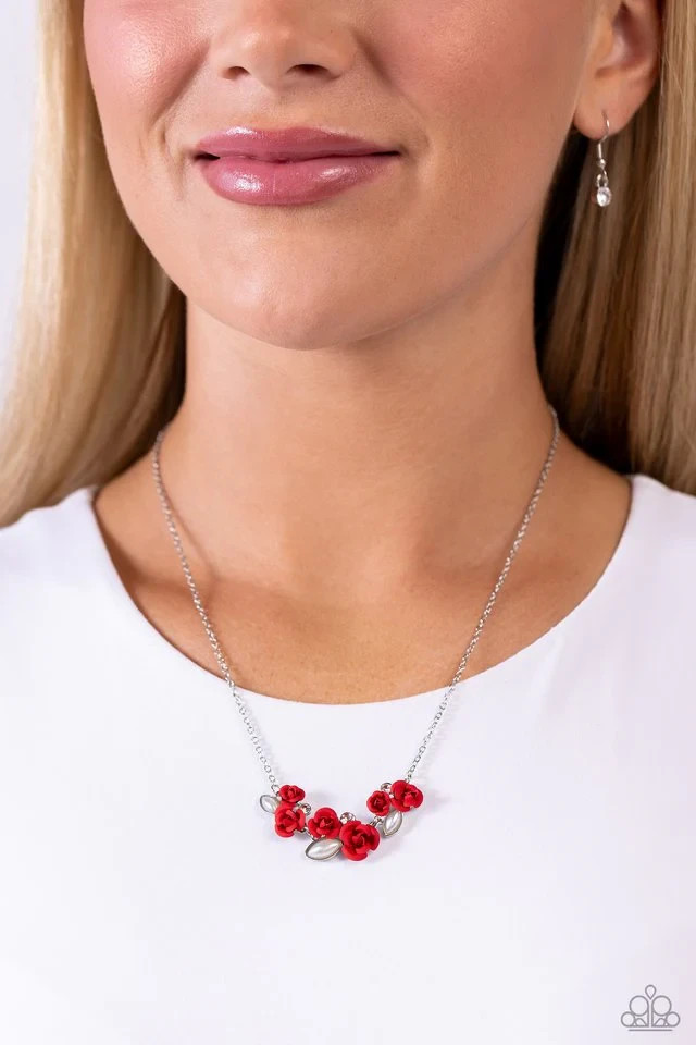 Paparazzi AI-Rose Ready Necklace, Choose Your Color, Multi or Red, NWT