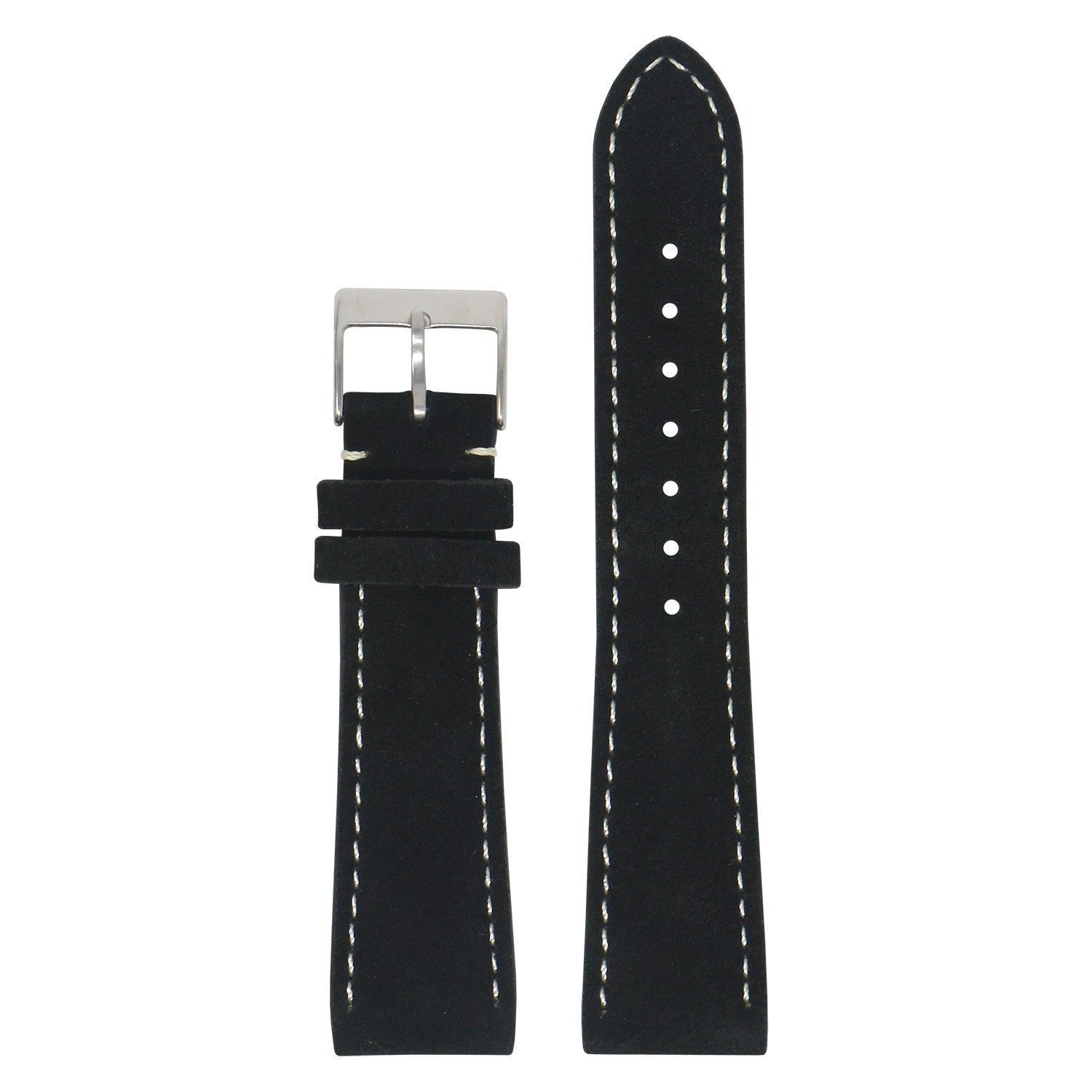 StrapsCo Classic Suede Watch Strap Band Quick Release (Short, Standard, Long)