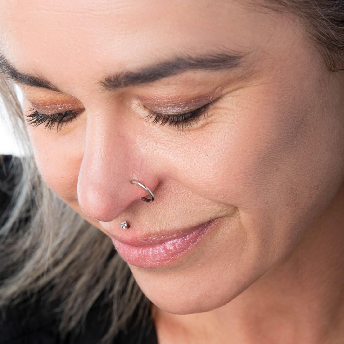 1 Pair Clip-On Non-Piercing Earing Fake Septum Lip Cartilage Nose Tragus Ring US