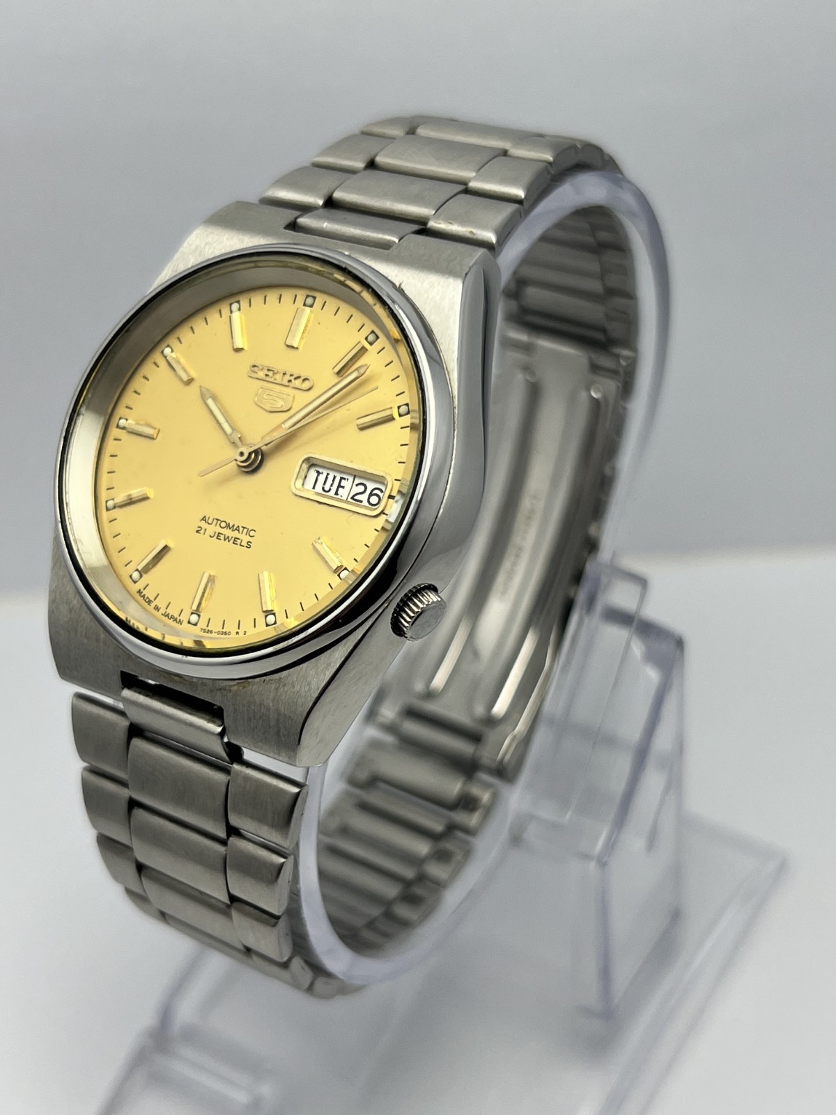 Vintage Seiko 5 Automatic 7S26 Day/Date Japanese Men wrist Watch
