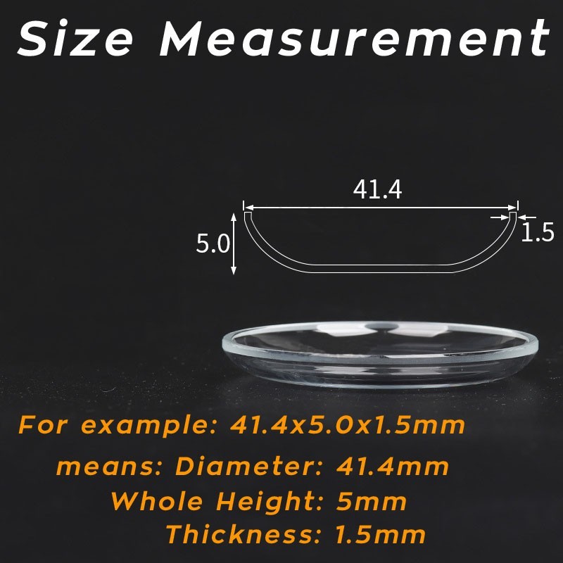 Lid High Domed Watch Crystal Round AR Coated Mineral Lens 25-34.5mm Repair Parts
