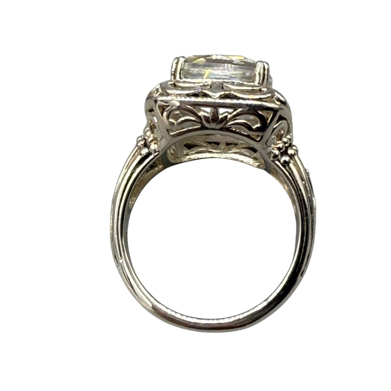 Orvieto Odyssey Sterling Silver 10.00 Ct TGW Cassiopeia Quartz Ring Size 10
