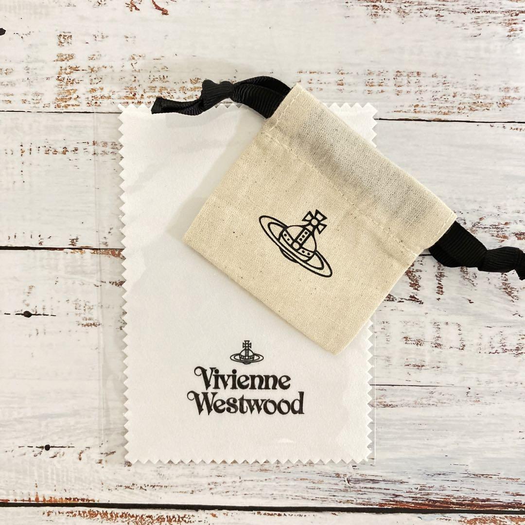 Vivienne Westwood Necklace Rhinestone Drop Multicolor Pink w/drawstring