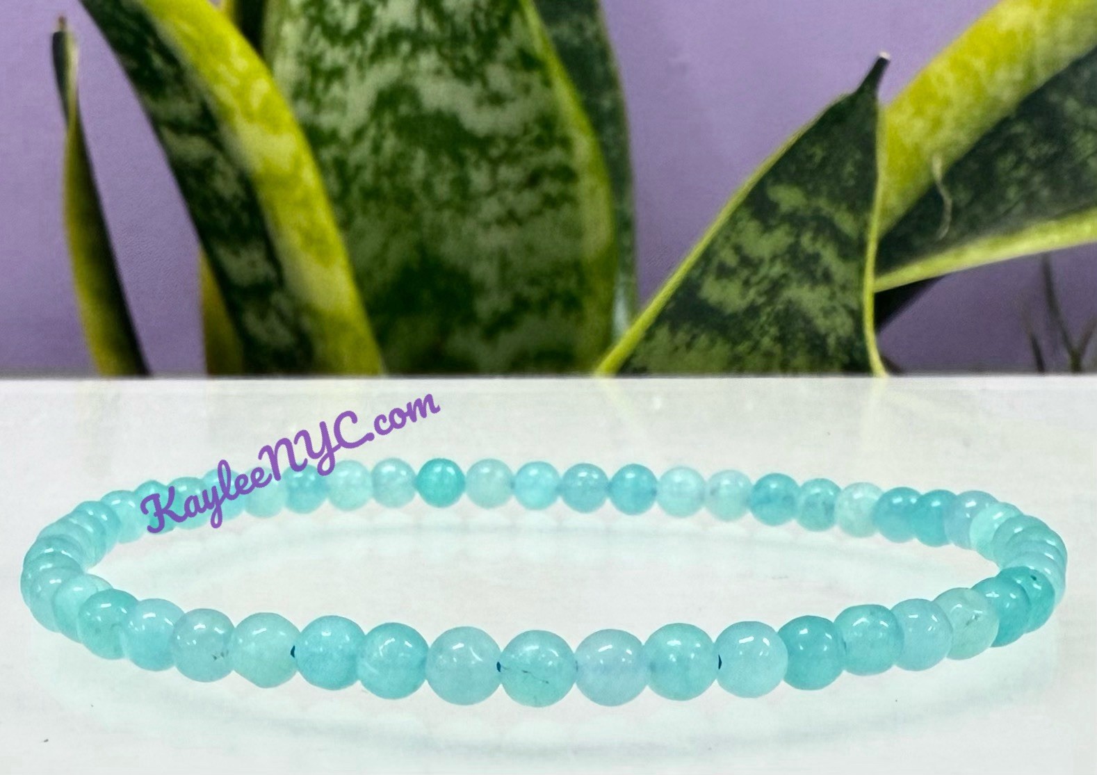 Wholesale Lot 6 Pcs Natural Amazonite 4mm 7.5” Crystal Stretch Bracelet
