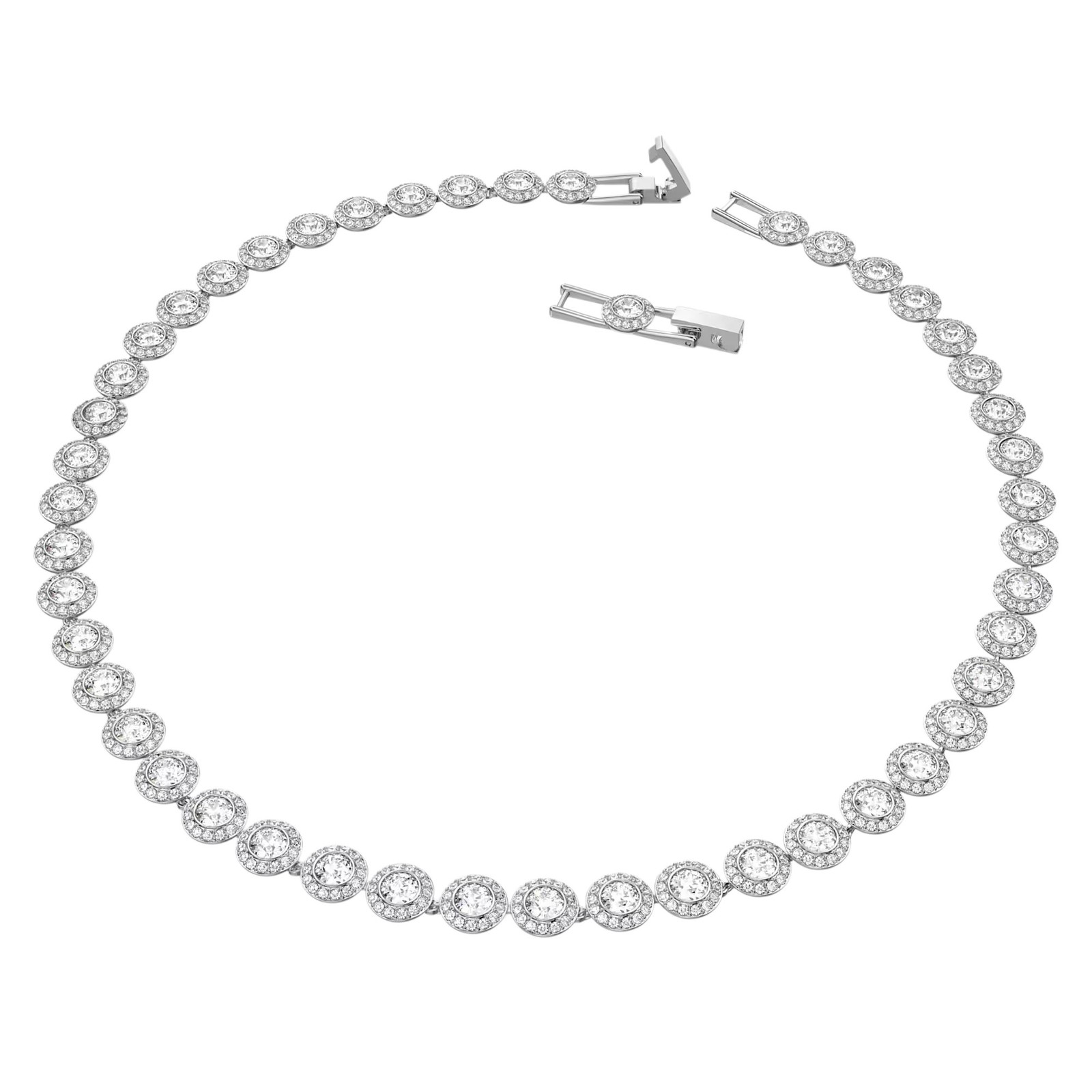 Swarovski Una Angelic 5117703 All-Around Crystal White Rhodium-Plated Necklace