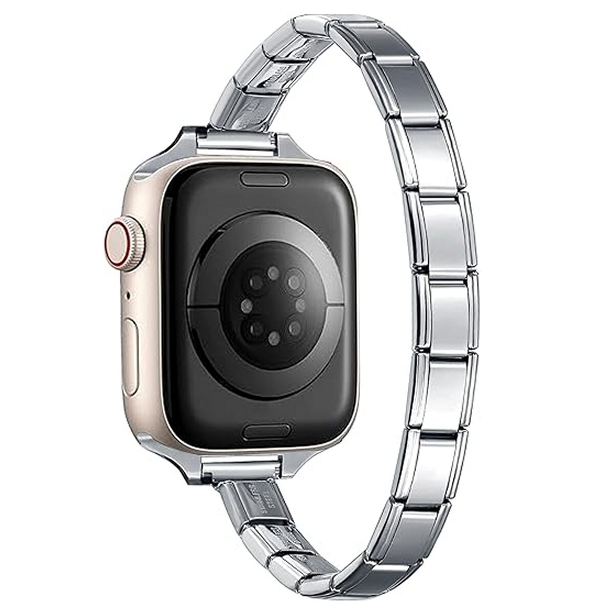 9mm Stainless Steel Italian Charm Bracelet Single Band Apple Wat Compatible
