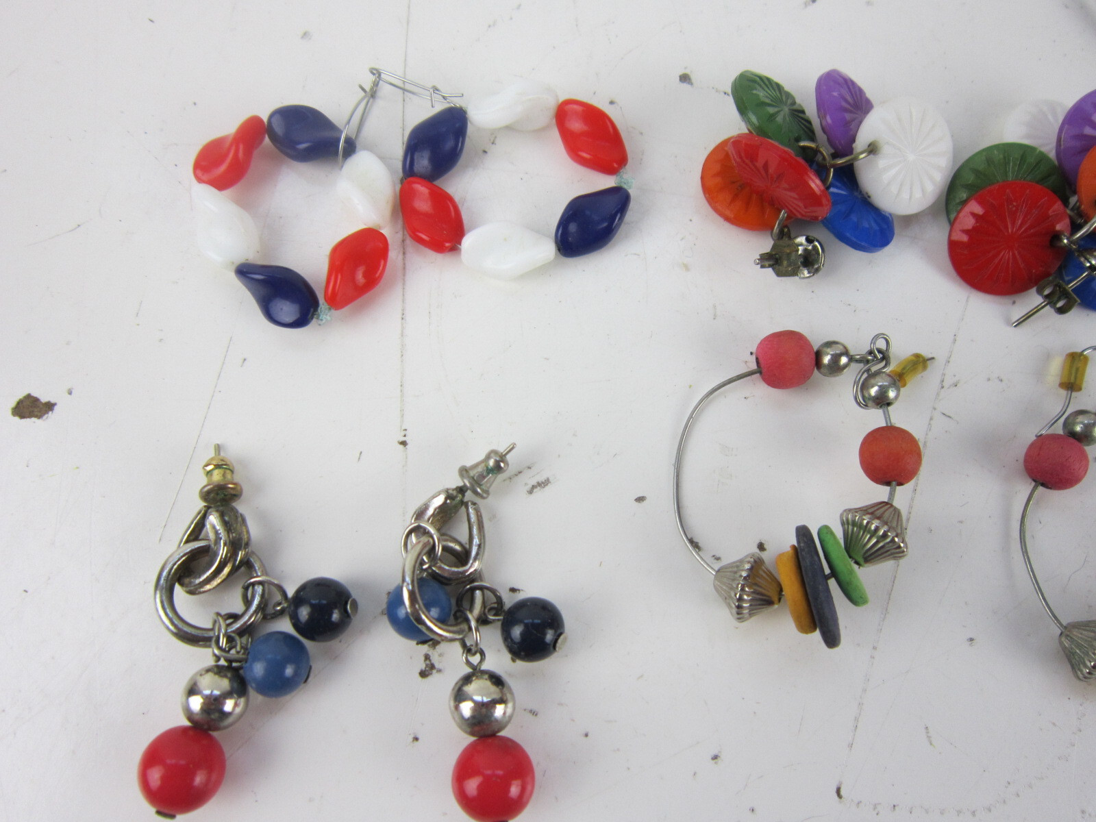 Vintage Earrings Lot, Some Clip On. Ring, Pendant. Not Researched.