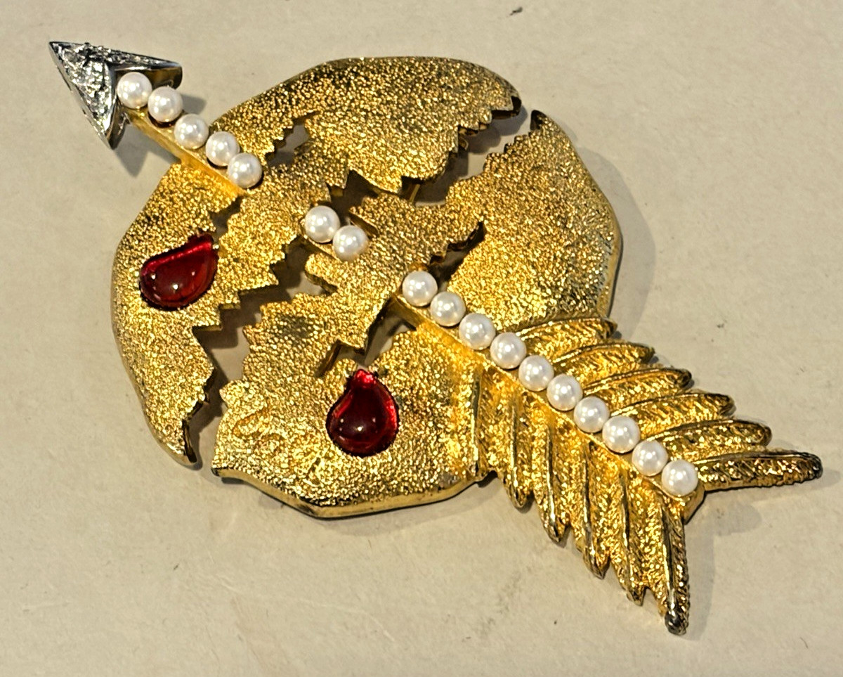 SALVIDOR DALI JOIES FG-SD BLEEDING WORLD 2002 VTG Brooch-Official Museum Edition