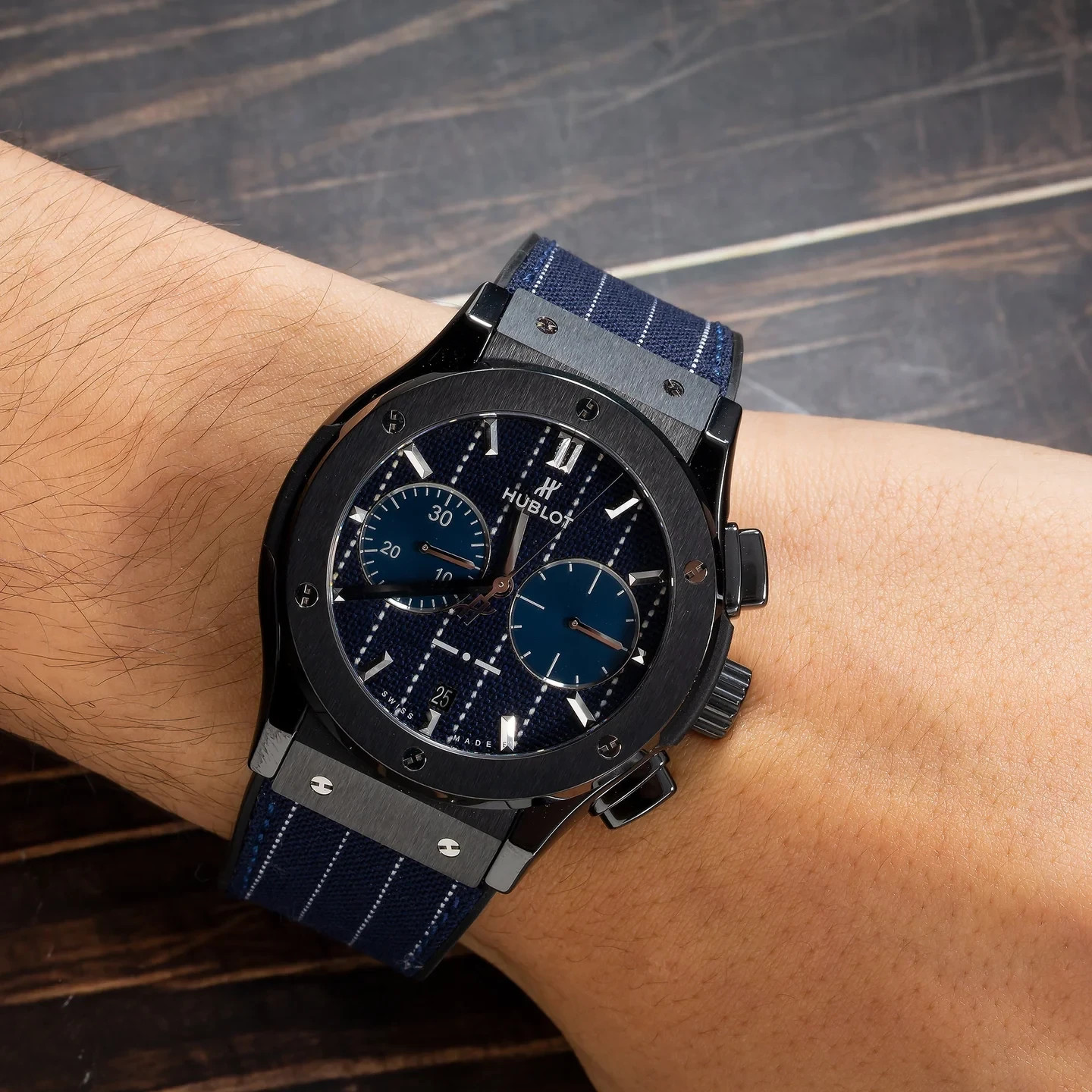 Hublot Classic Fusion Chronograph 45MM Blue Dial-521.CM.2707.NR.ITI18