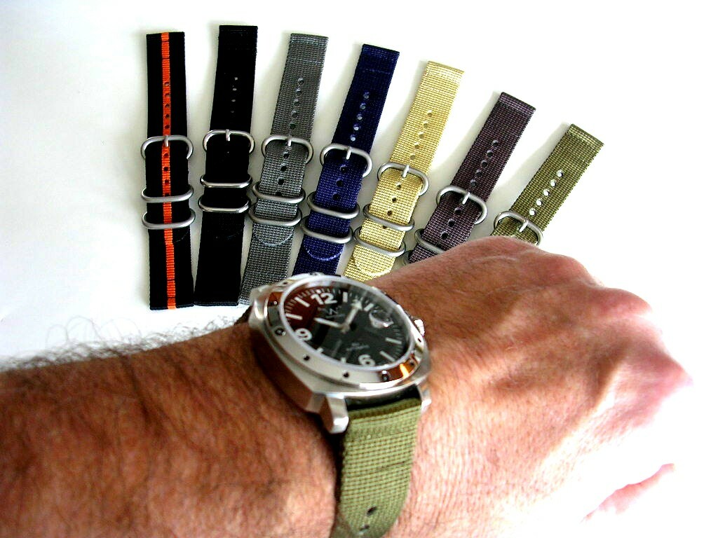 NATO ® 2pc Ballistic Nylon Military g10 sport UTC watch band strap IW SUISSE USA