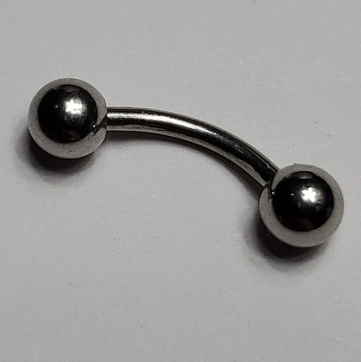 Surgical Steel Curved Barbell 4mm Balls 18g 16g 14g 6mm 8mm 10mm USA Ship Fast