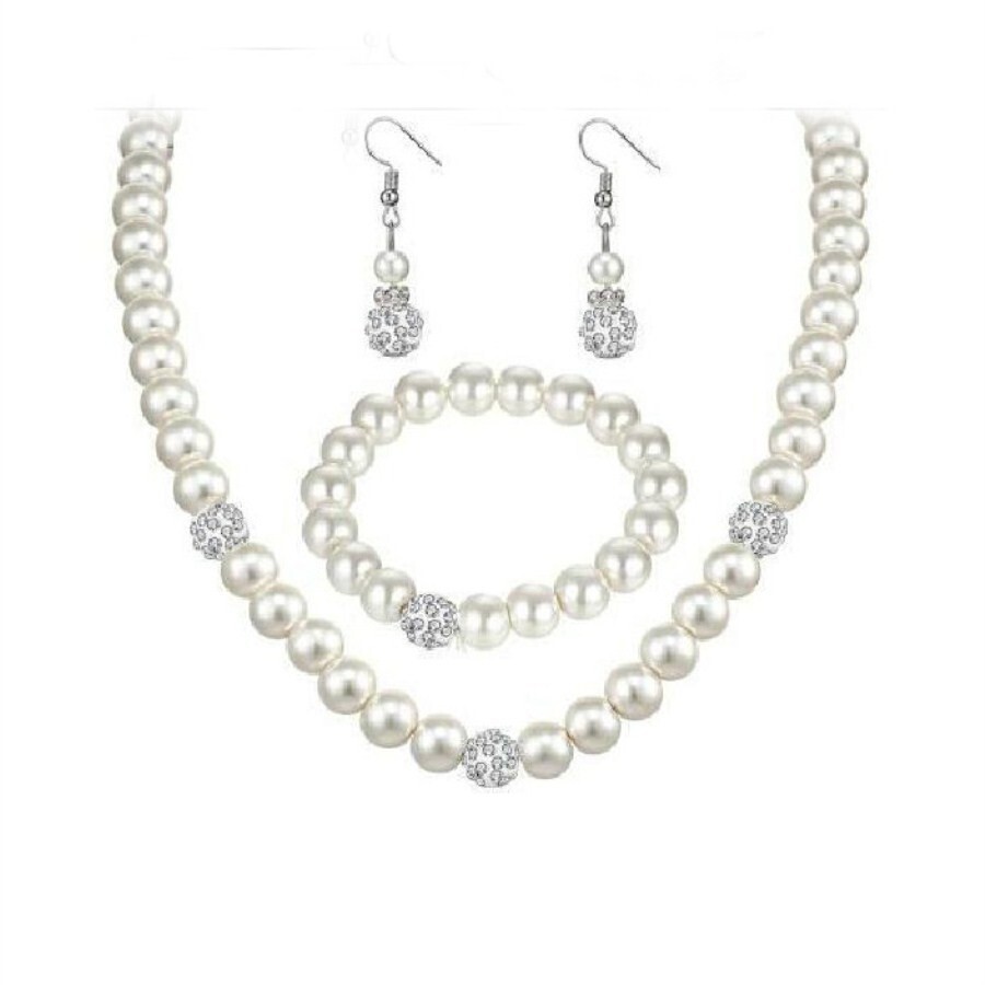 Genuine Natural 9-10mm White Akoya Cultured Pearl Necklace 18″ Earrings Set