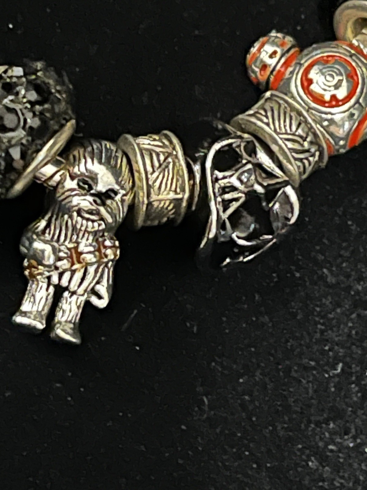 European Bracelet Star Wars inspired Size 7 Inch Bracelet Silver Color