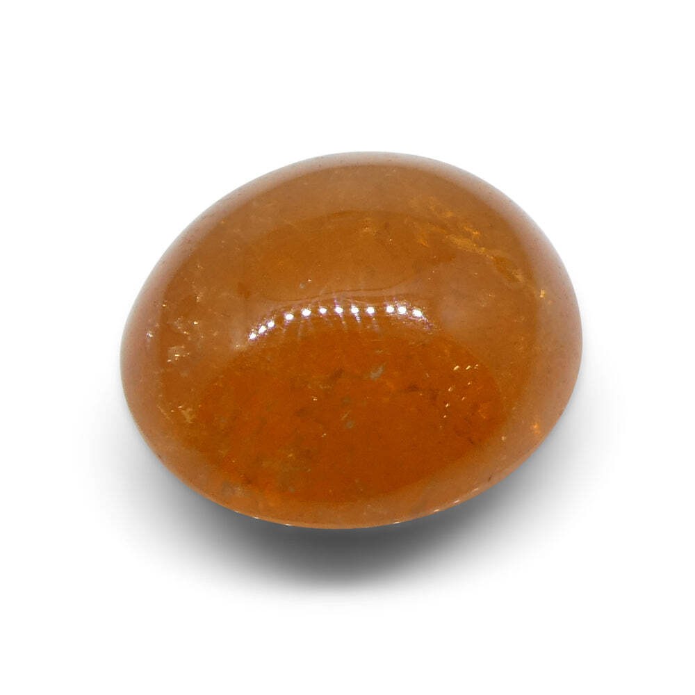 7.69ct Oval Cabochon Orange Mandarin Spessartine Garnet from Nigeria