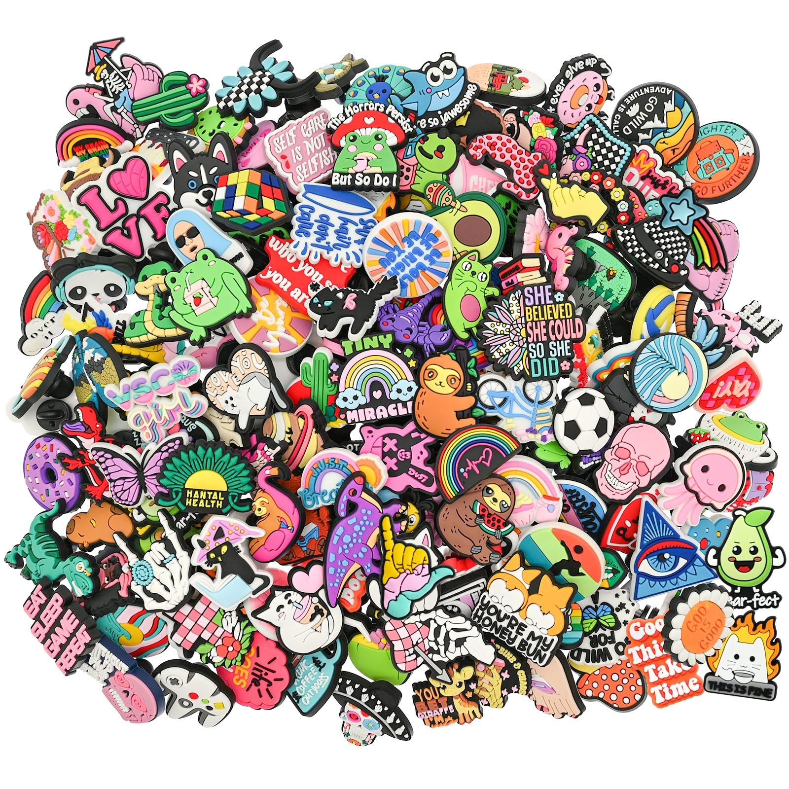 200 PCS Cute Pins Bulk, Funny Backpack Pin Aesthetic Lapel Pin Set Brooch Pin…