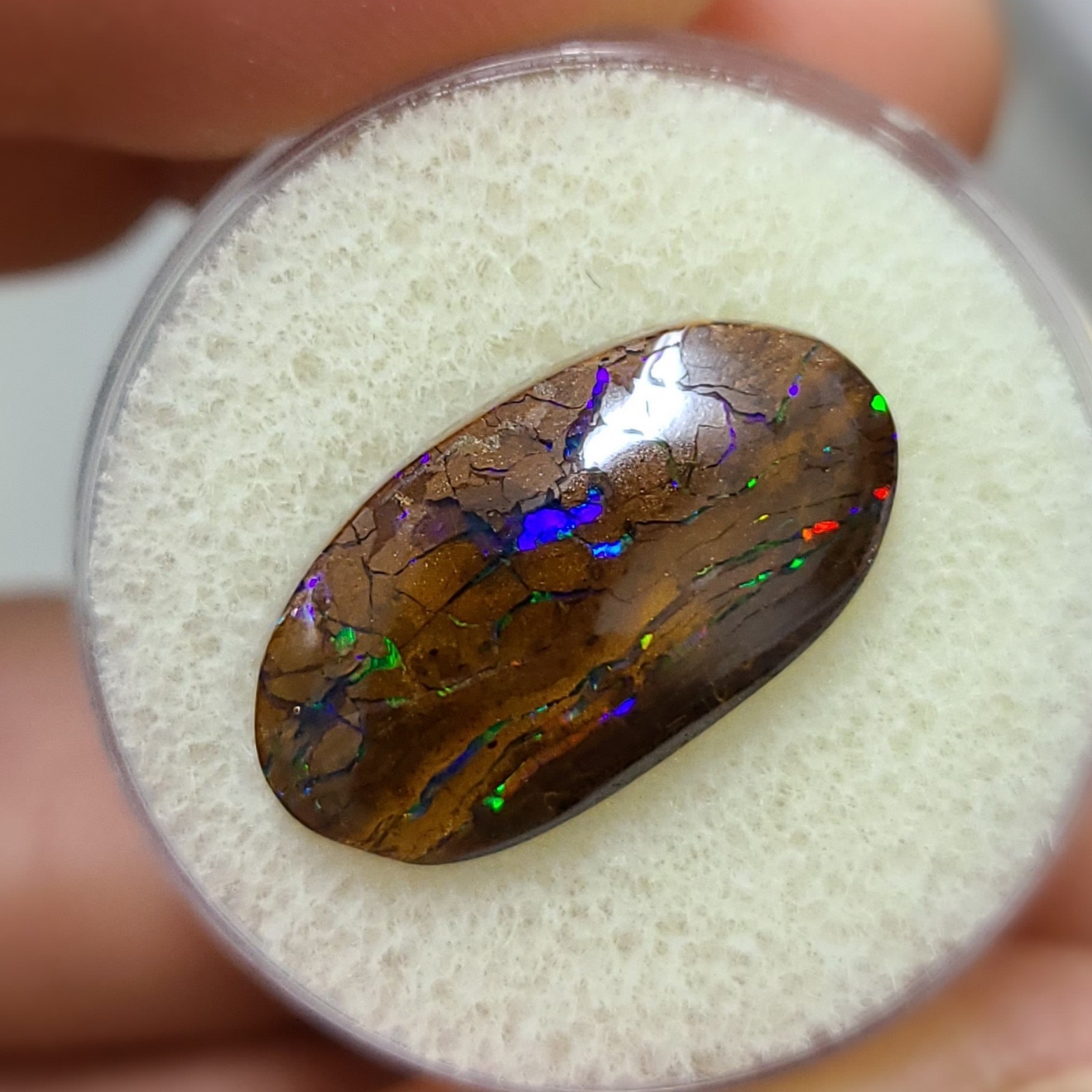 9.45 ct Koroit Boulder Opal *INVESTMENT GRADE* Best fire-all colors double sided