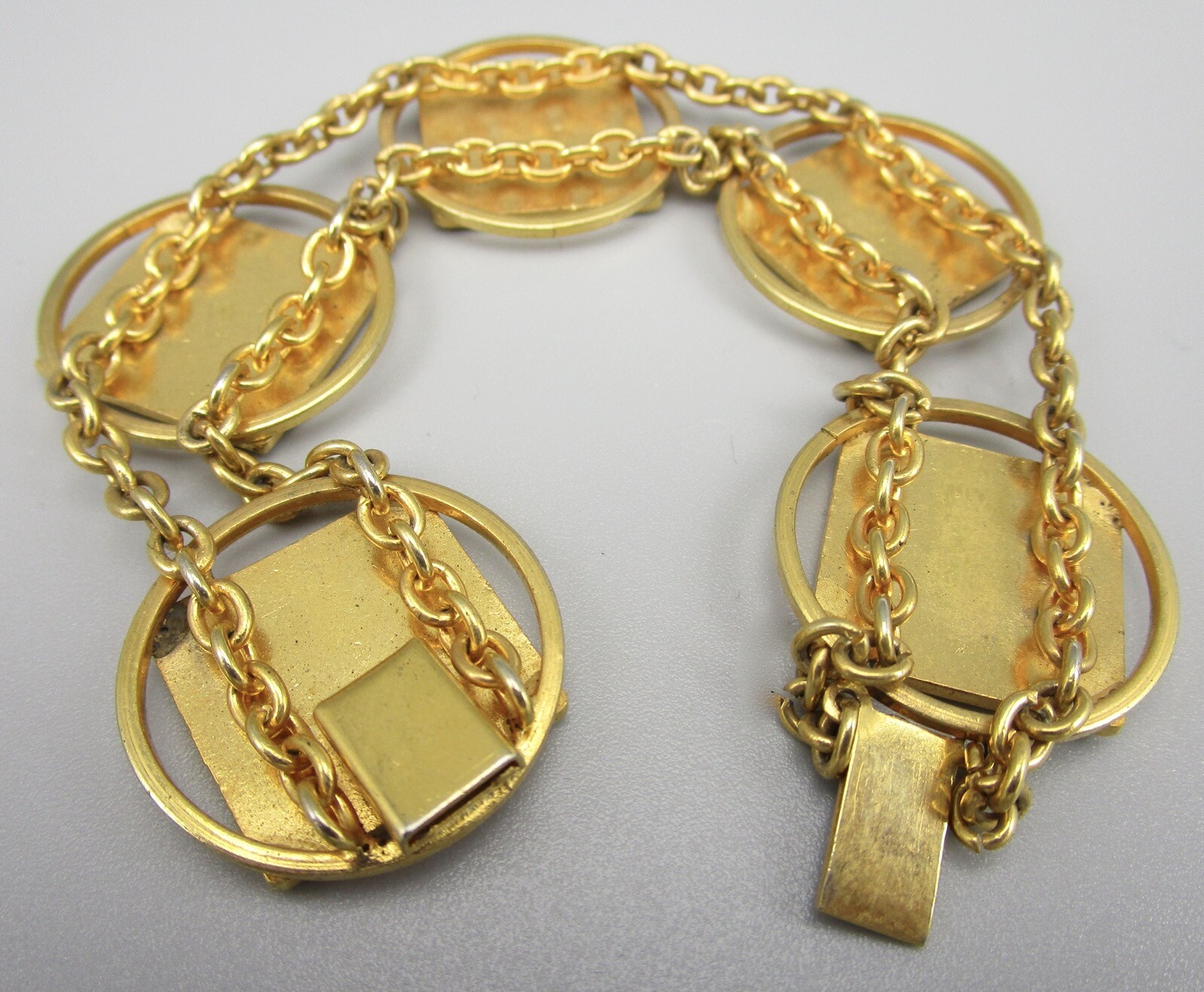 RARE 1980’S ANDREW SPINGARN NAUTICAL FLAG THEME ENAMEL BRACELET