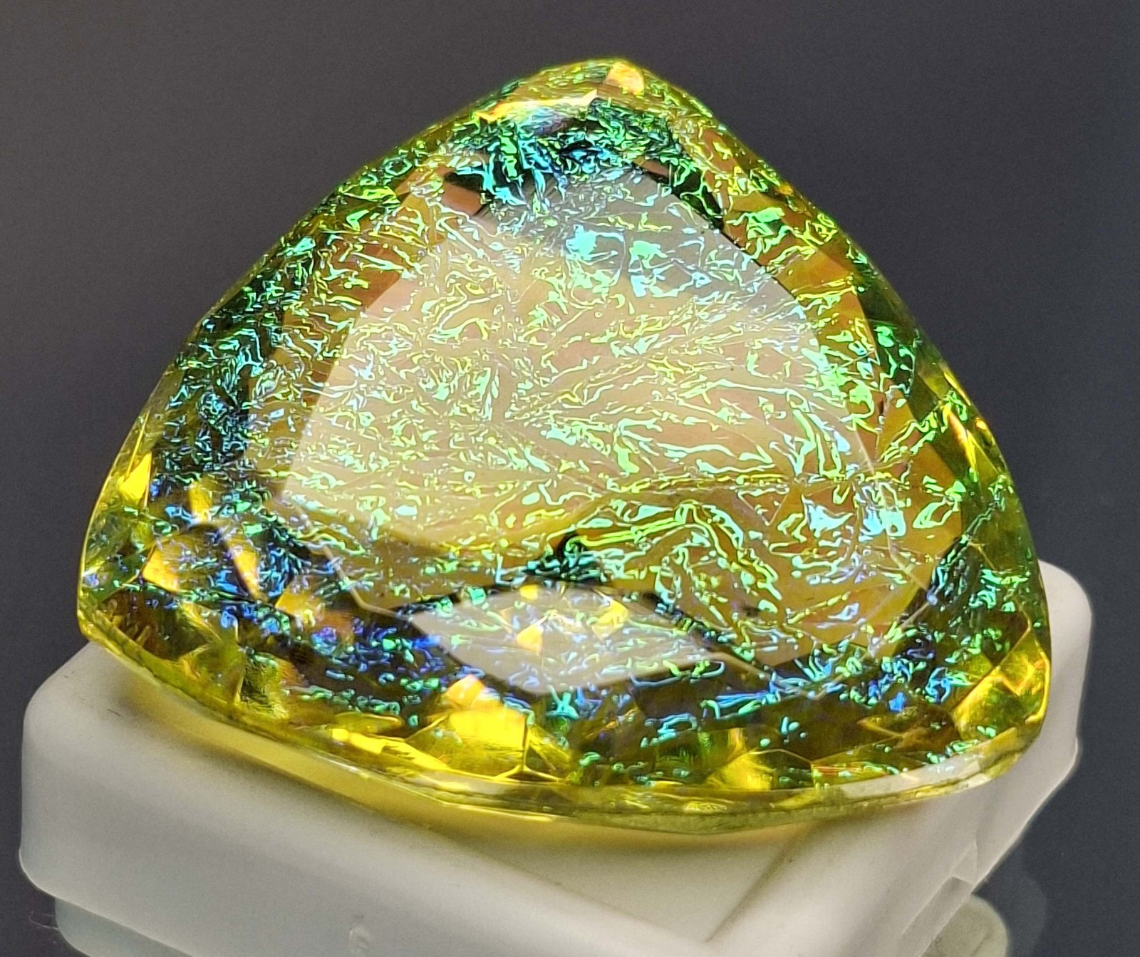 Monarch Fire Opal Natural Trillion Cut 78-80 Ct Certified Loose Gemstone RK1063