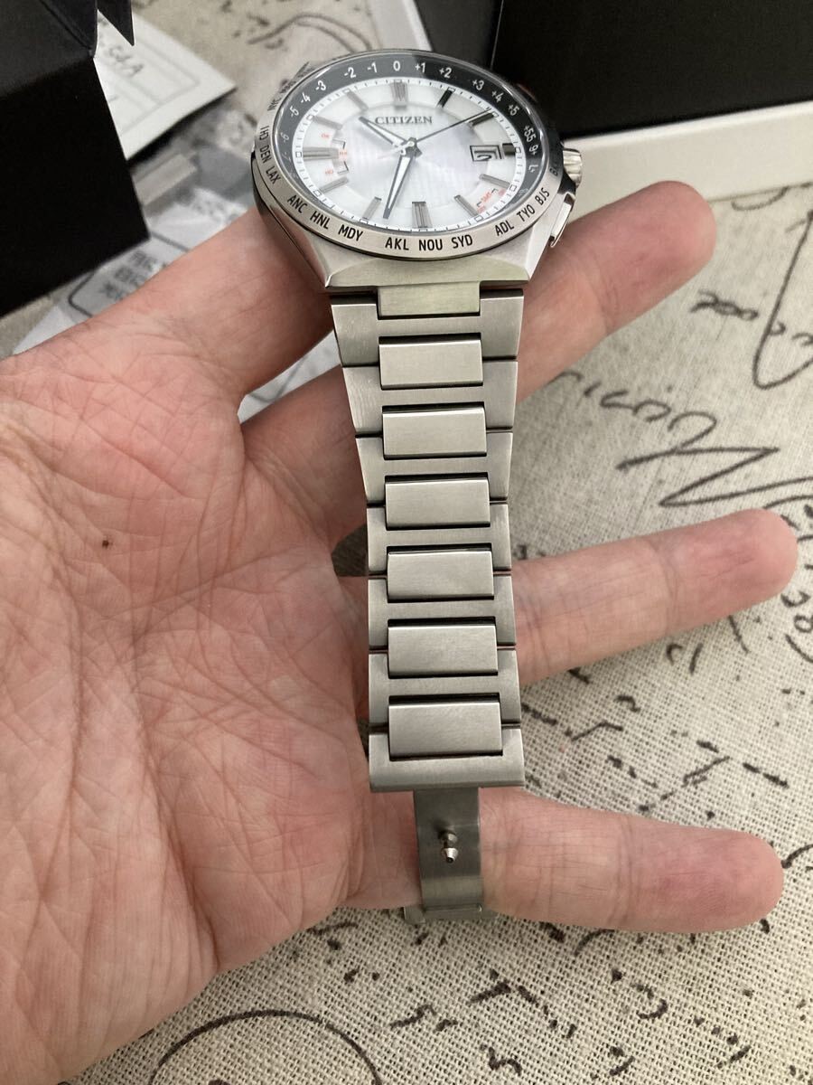 Citizen Men’s Attesa Actline Titanium Radio Solar Full Link CB0210 54A
