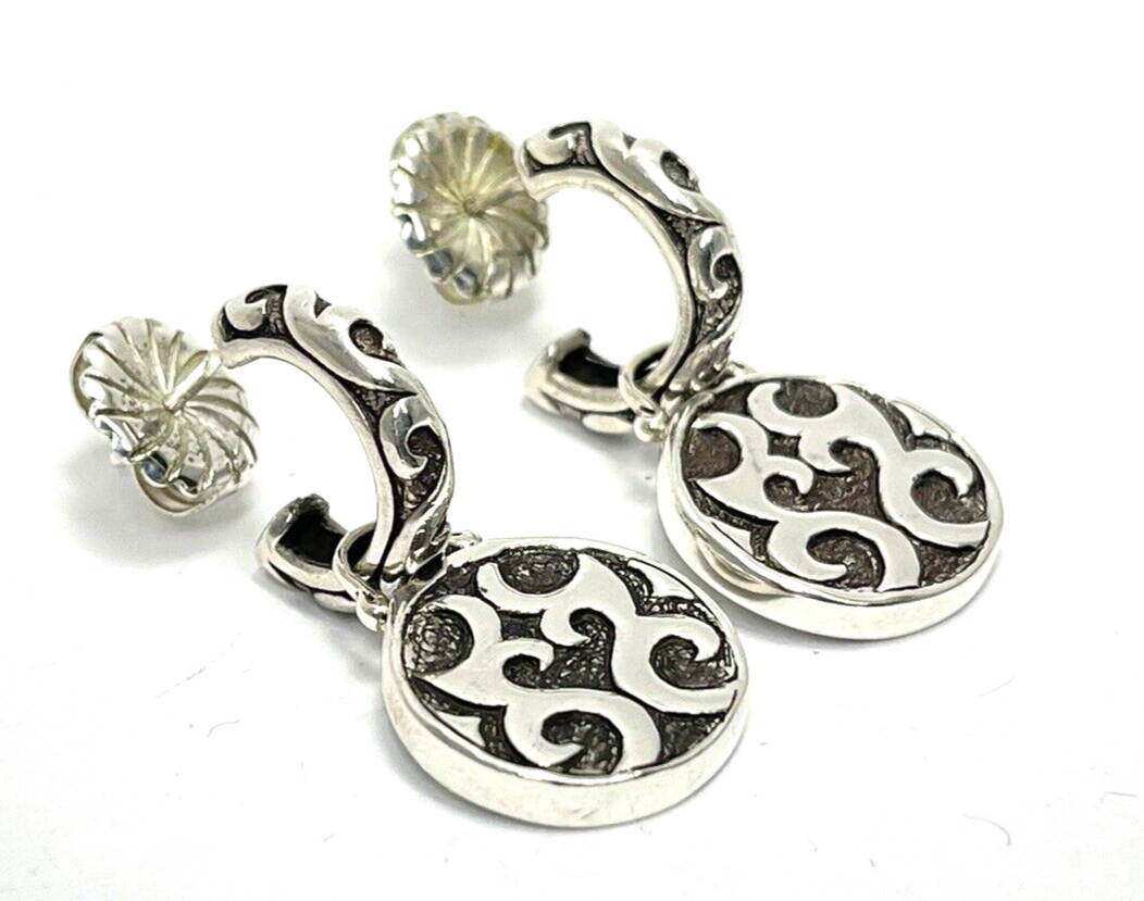 JOHN HARDY Dayak 925 Sterling Silver Dangle Drop Earrings