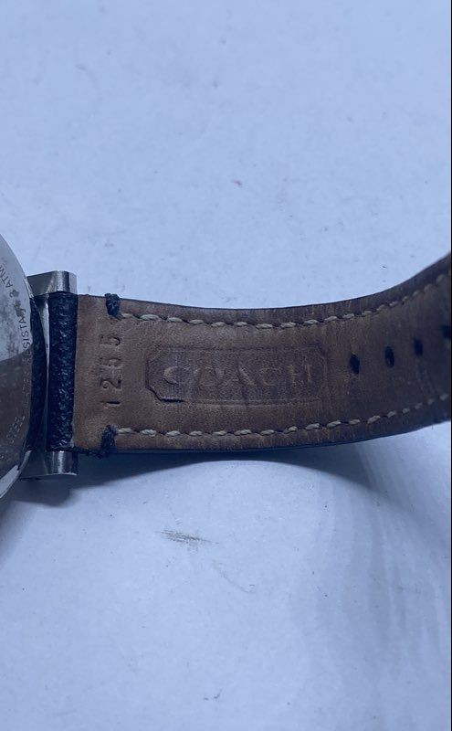 Coach Women’s Watch Stainless Steel Quartz Black Leather CA.72.3.14.0740 31.9mm