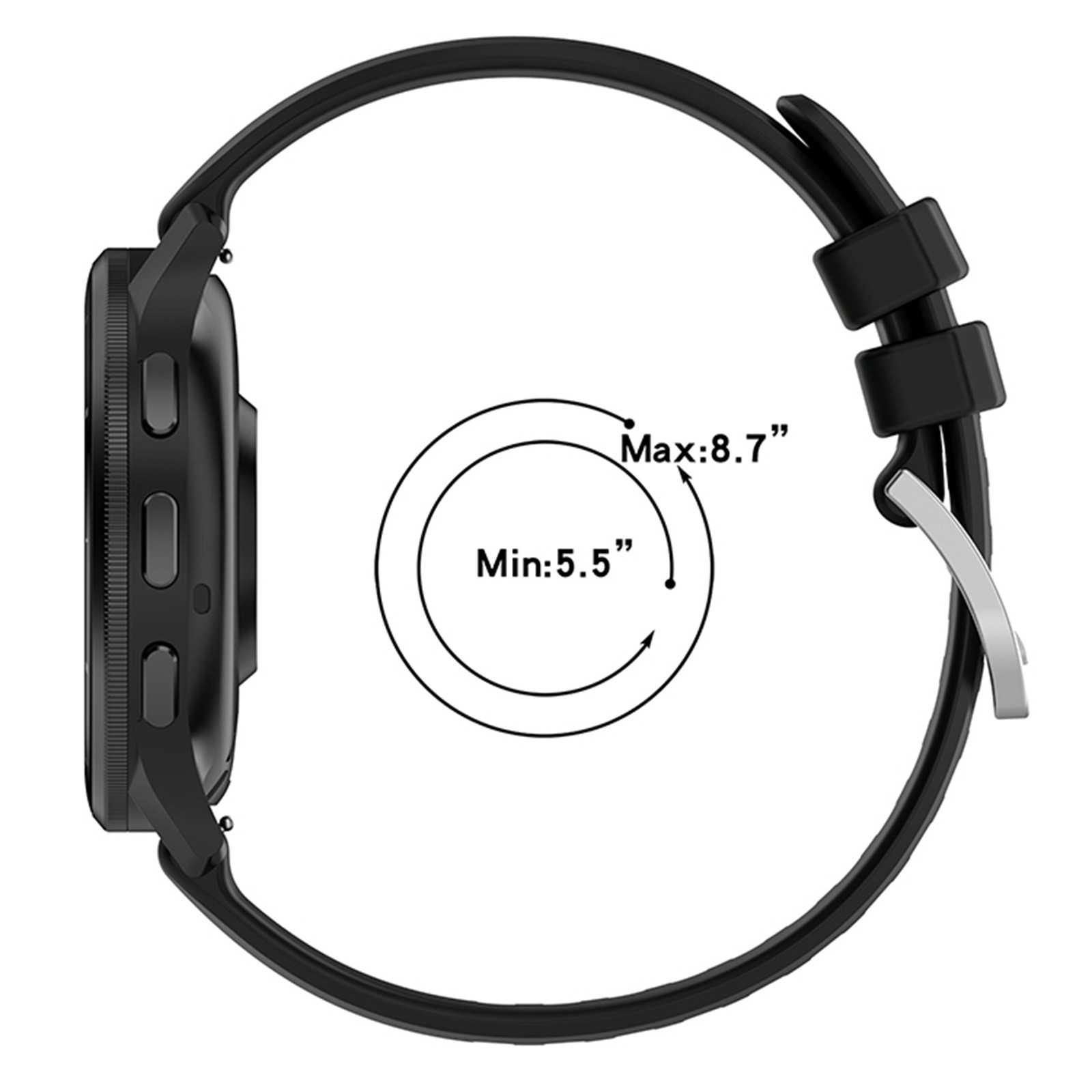 For Garmin Venu 3S/2S/Forerunner 255S/265 Music Strap Soft Silicone Watch Band