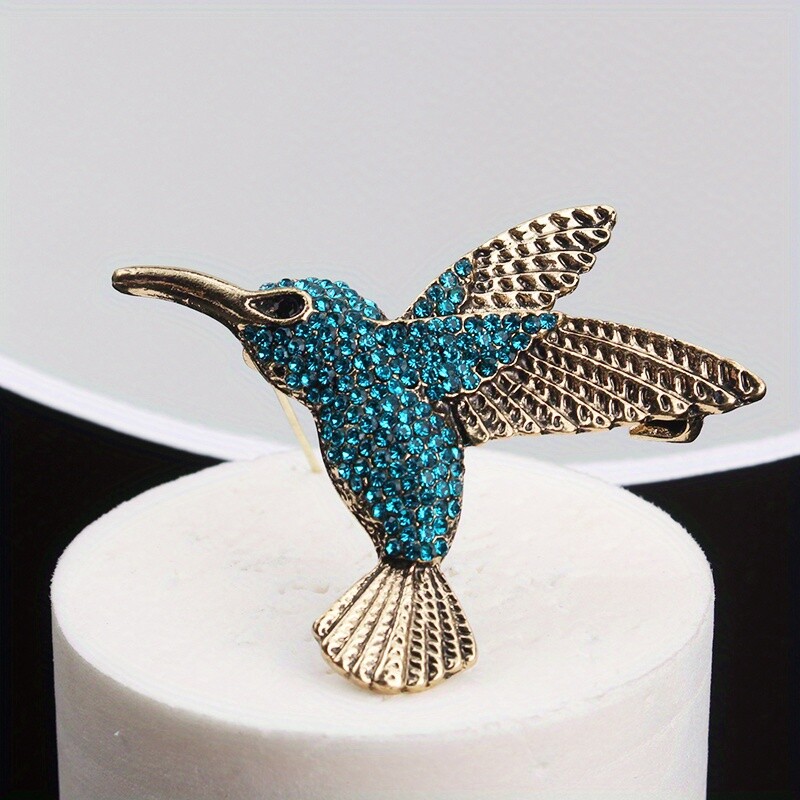 Retro Fashion Cute Simple Hummingbird Brooch Women Men Jewelry Gift