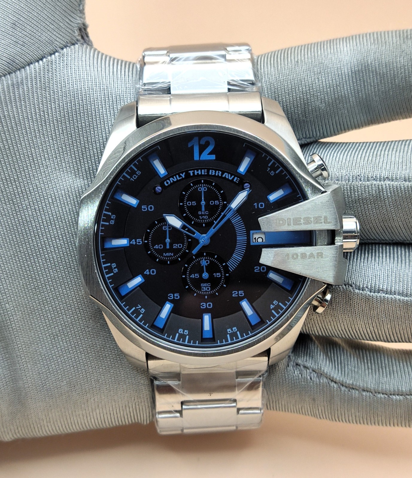 Luxury Diesel Only The Brave 10 Bar Black Dial Refurbished Men’s Wrist Watch