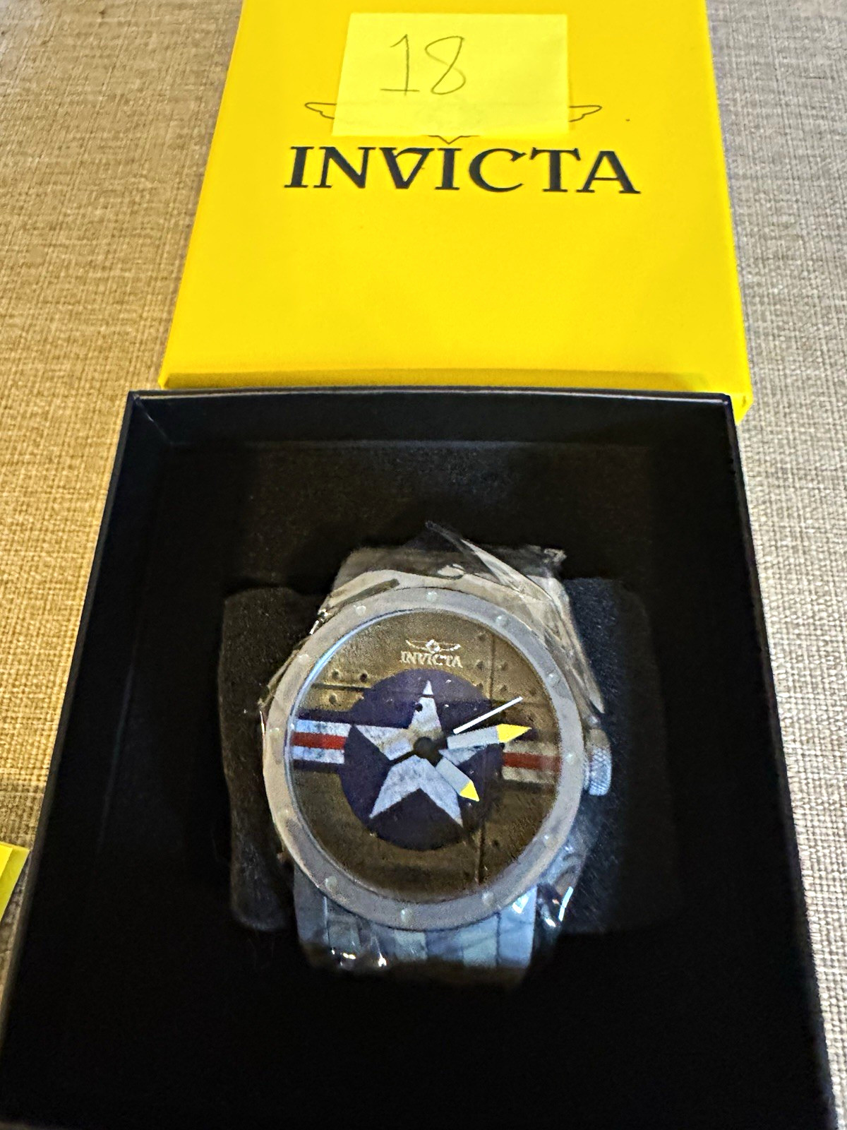 Invicta DNA Bomber Quartz (11648) Green Silicone Strap – Air Force inspired