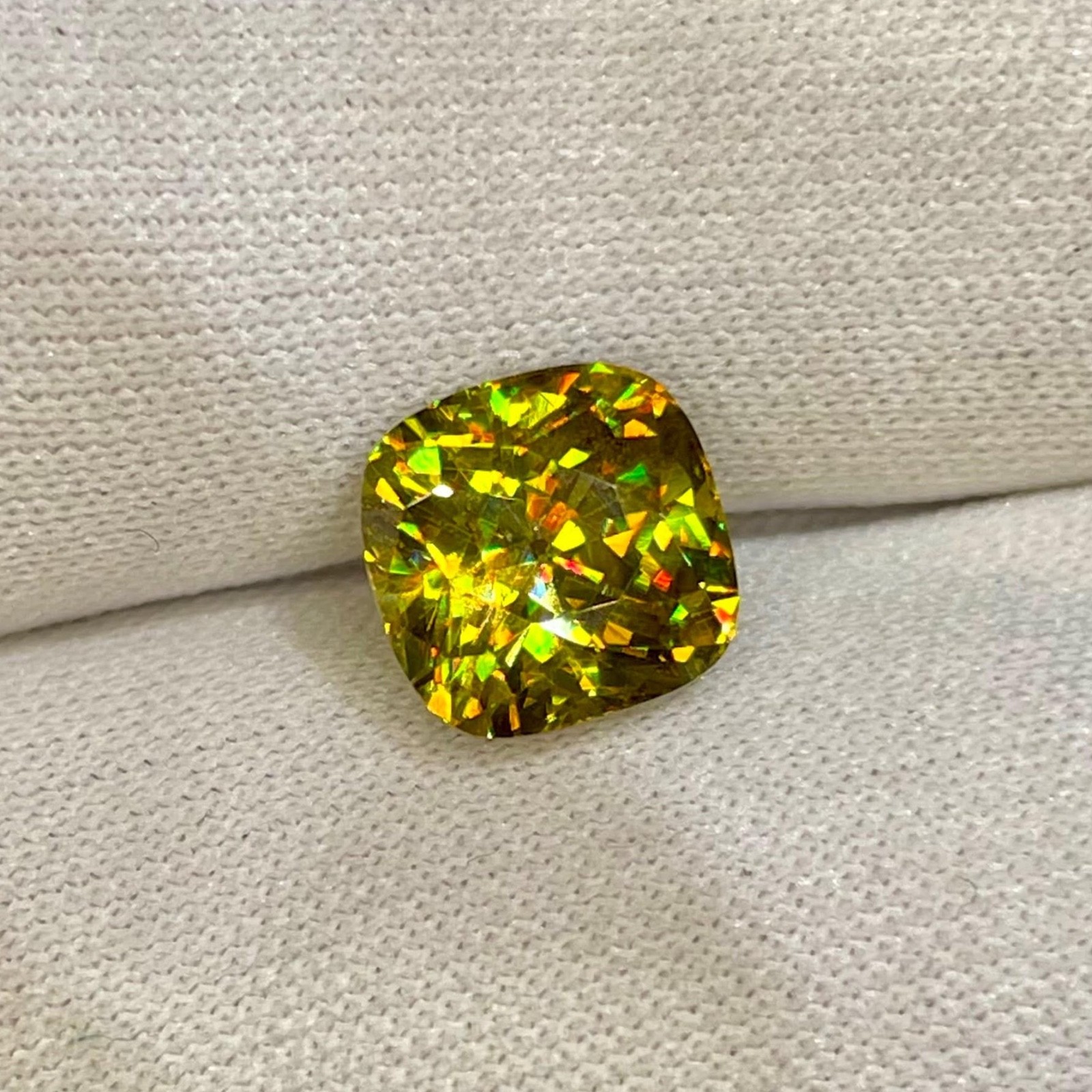 4.45 Carats Natural Fine Quality Sphene Cushion Cut From Madagascar