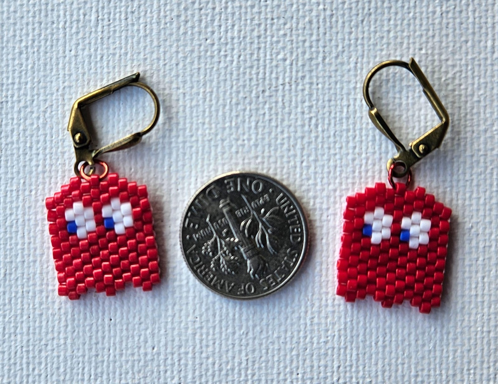 Pac-Man Red Ghost Earrings